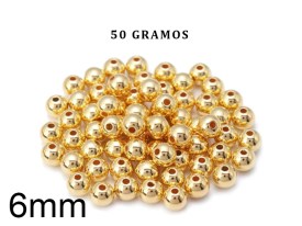 Bolitas de Metal Color Dorado 6mm
